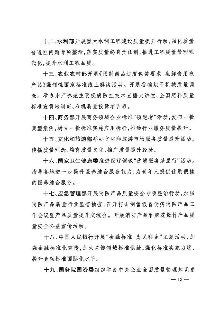 市場(chǎng)監(jiān)管總局等27個(gè)部門發(fā)布《關(guān)于開(kāi)展2024年全國(guó)&ldquo;質(zhì)量月&rdquo;活動(dòng)的通知》國(guó)市監(jiān)質(zhì)發(fā)〔2024〕74號(hào)